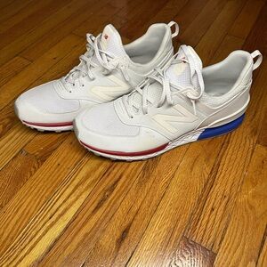 New Balance Red, White, and Blue Athletic Shoes Size 13